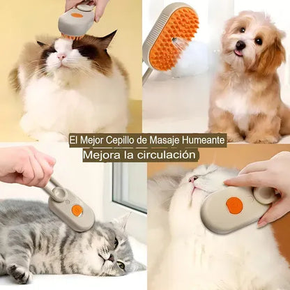 Cepillo con vapor 3 en 1 para mascotas