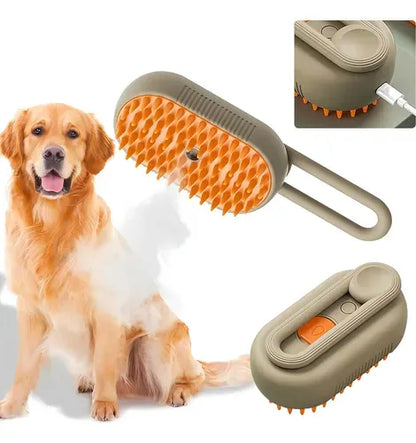 Cepillo con vapor 3 en 1 para mascotas